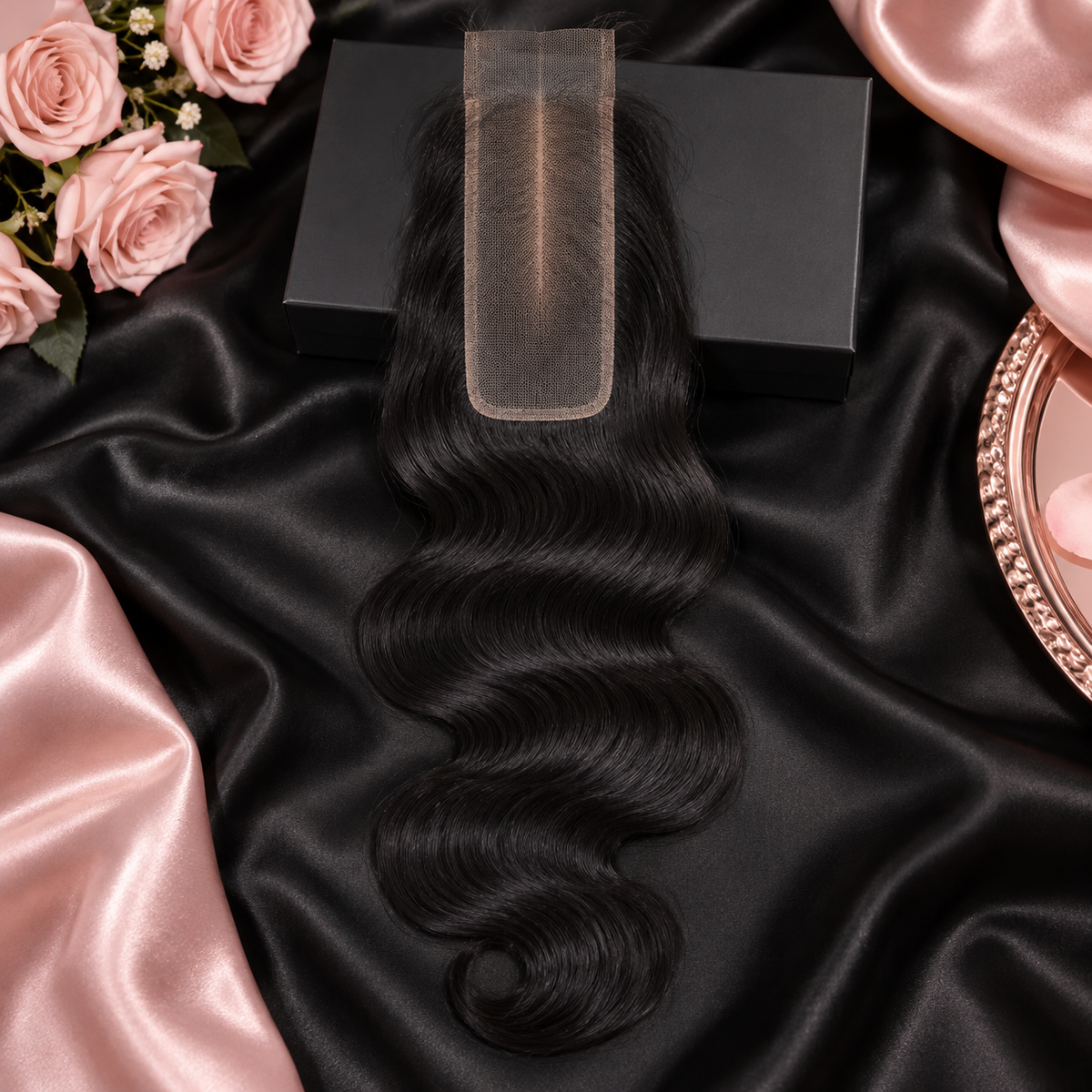 2x6 Body Wave Closure detail