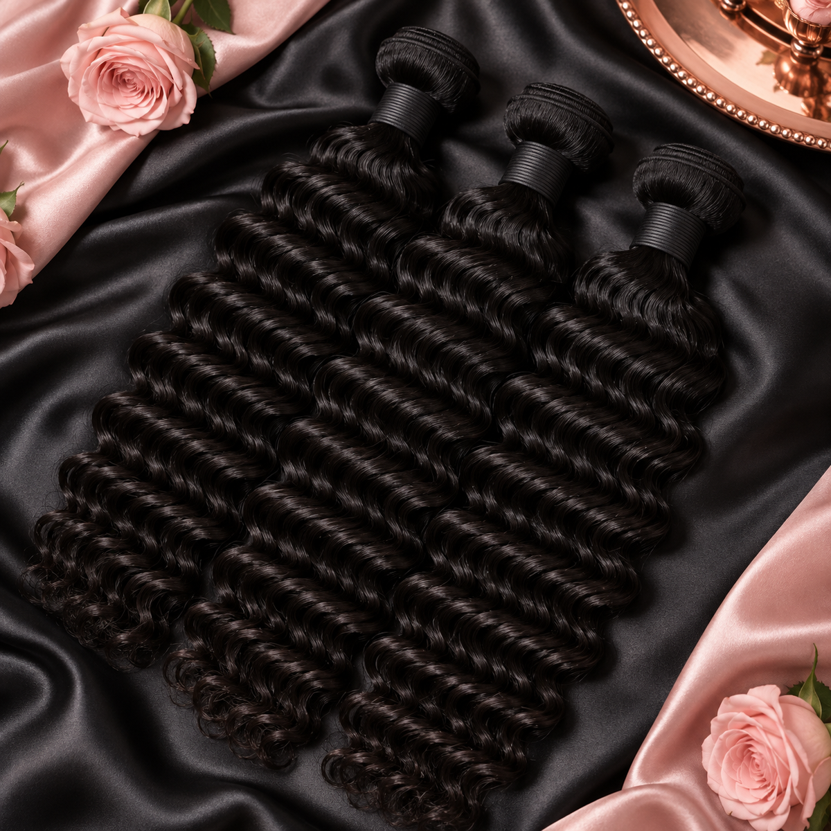 Deep wave hair texture